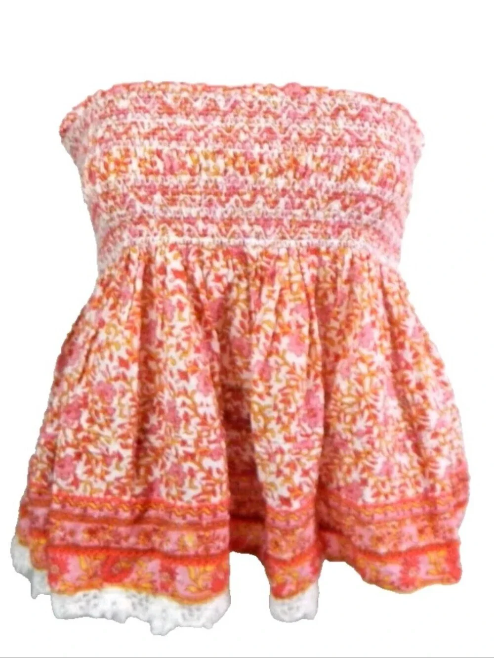 Poupette St. Barth Galia Smocked Floral Mini Skirt